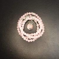 La Porte Des Secrets Bracelet qui peux faire collier en pierre cristal rose